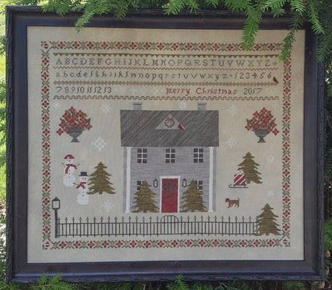 Samplers Not Forgotten - Poinsettia Manor