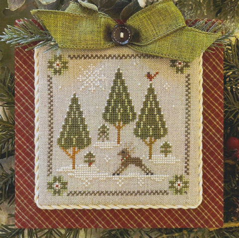 Little House Needleworks - Log Cabin 6 In the Woods Deer