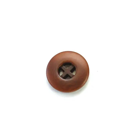Brown Center Cross Corozo 20mm