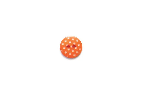 Orange with White Polka Dots 14mm