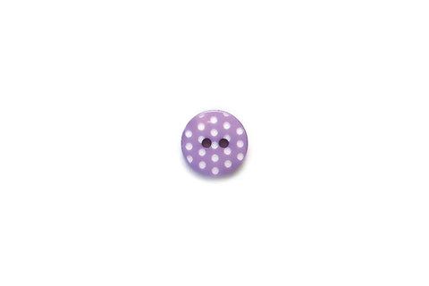 Purple with White Polka Dots 14mm