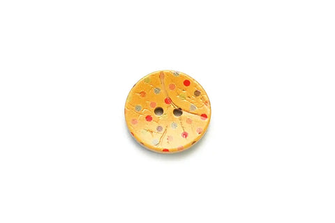 Coconut Yellow with Multi Dots  23mm