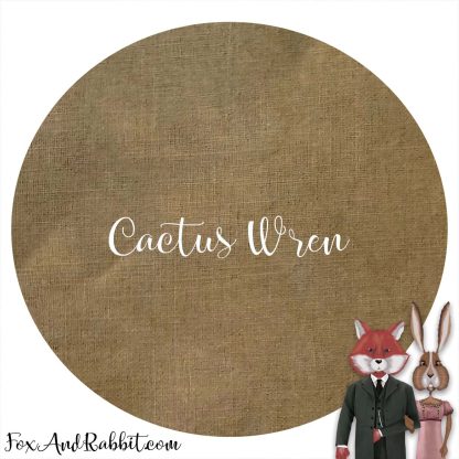 Fox and Rabbit Linen 40 ct - Cactus Wren
