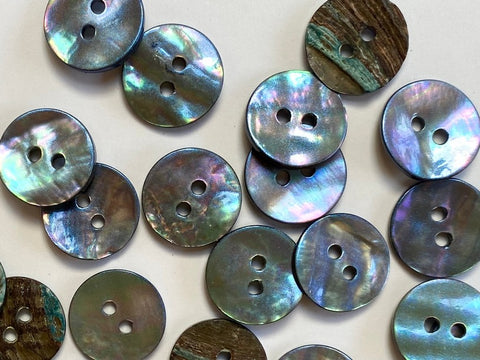 Smoke Gold Abalone Shell 15mm