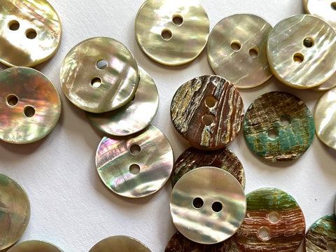 Pearly White Abalone Shell 15mm