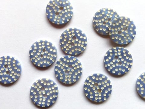 Matt Cornflower Blue Laser Dots 18mm