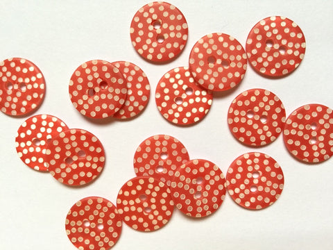 Matt Red Shell with Laser Dots 18mm