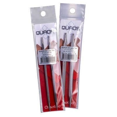 ChiaoGoo QUADS SS Lace Tips 5" 3.25mm