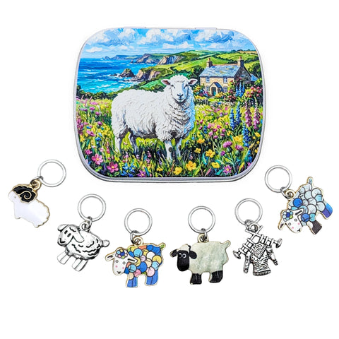 Pretty Warm Designs Art Tin + Stitch Markers
