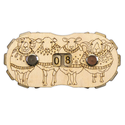 Emma Ball Sheep in Sweaters Wooden Row Counter