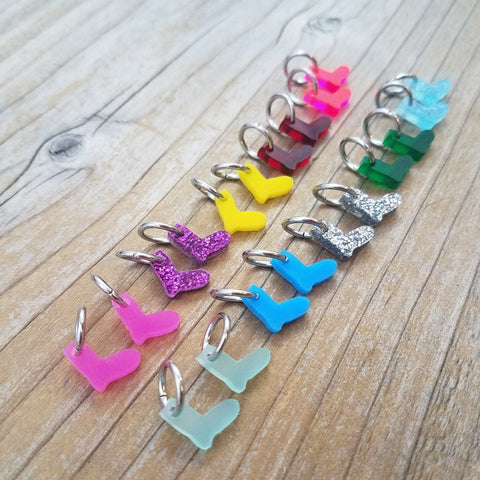 Katrinkles Acrylic Tiny Sock  Stitch Marker Set