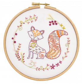 Embroidery Kit with Hoop - Bernard the Fox